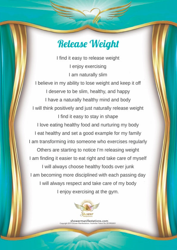 Release Weight Affirmation Poster – Shower Manifestations™